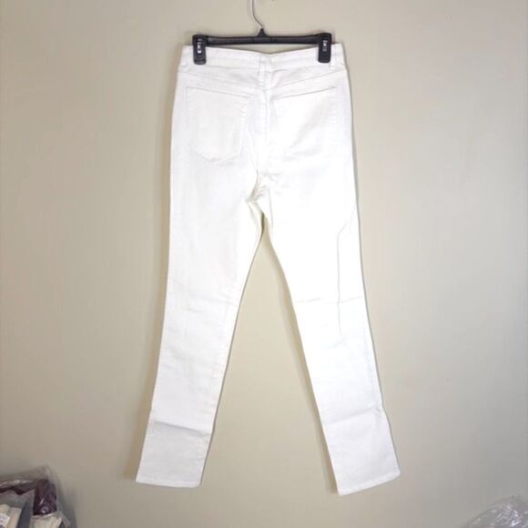REVOLVE Something Navy Nina Denim Pants with Slit in White Flaws 6 - Picture 10 of 10